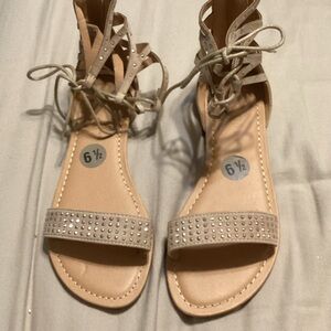 Women's Beige Strappy Sandals